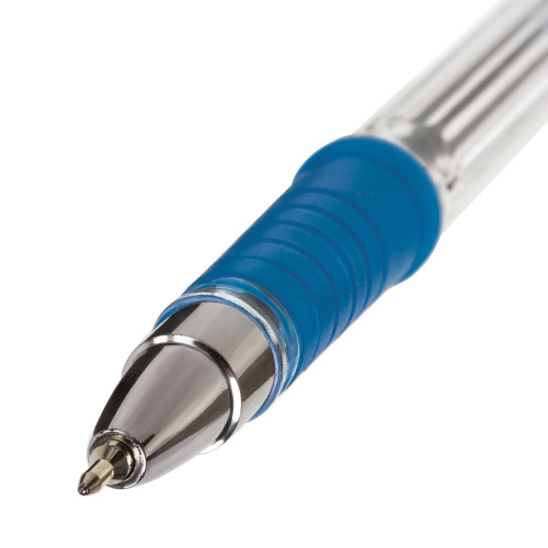Ручка шариковая масляная с грипом BRAUBERG "i-Rite GT SKY", голубые детали, узел 0,4 мм, синяя фото 7