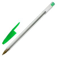 Ручка шариковая STAFF "Basic Budget BP-04", линия письма 0,5 мм, с штрихкодом, зеленая
