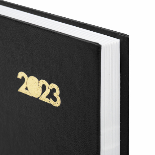 Ежедневник датированный на 2023 STAFF, 145х215 мм, А5, обложка бумвинил, черный фото 3