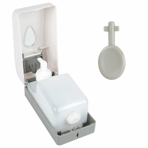 Дозатор для жидкого мыла-пены LAIMA PROFESSIONAL ECONOMY, 1 л, ABS-пластик, белый фото 9