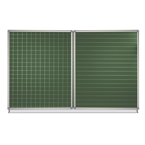 Доска для мела магнитная STAFF, 3-х элементная, 100х150/300 см, зеленая фото 8