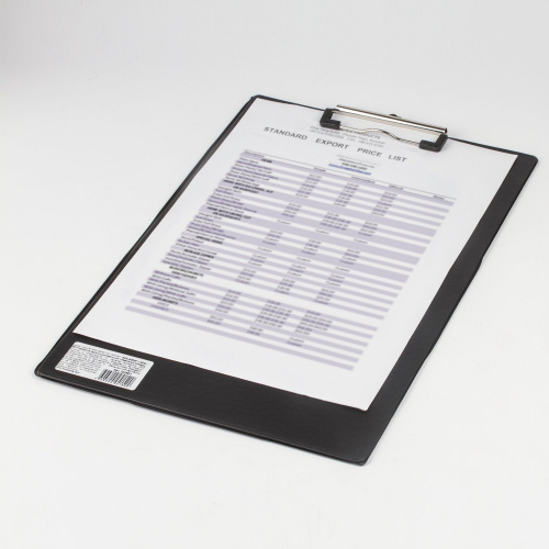 Доска-планшет BRAUBERG "Comfort", с прижимом, А4, картон/ПВХ, черная фото 4