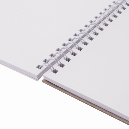 Скетчбук BRAUBERG, белая бумага 100г/м2, 205х290мм, 50л, гребень, жёсткая подложка фото 3