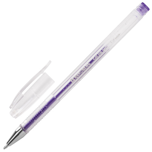 Ручки гелевые BRAUBERG "Jet", 6 цветов, блестки, узел 1 мм, линия письма 0,8 мм фото 8