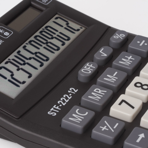 Калькулятор настольный STAFF, 138x103 мм, 12 разрядов, двойное питание фото 8