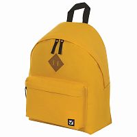Рюкзак BRAUBERG, 20 литров, 41х32х14 см, универсальный, сити-формат, один тон, желтый