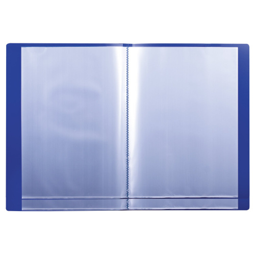 Папка BRAUBERG, 30 вкладышей,  0,6 мм, стандарт, синяя фото 5