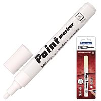 Маркер-краска лаковый (paint marker) CENTROPEN, скошенный наконечник 1-5 мм, белый