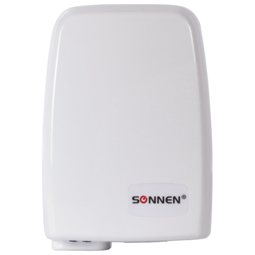 Сушилка для рук SONNEN HD-120, 1000 Вт, пластиковый корпус, белая фото 5