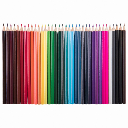 Карандаши цветные ПИФАГОР "Веселая такса", 36 цветов, классические, заточенные фото 2