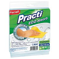 Салфетки целлюлозные PACLAN "Practi ECO absorb", 18х18 см, 2 шт.