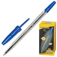Ручка шариковая CORVINA "51 Classic", корпус прозрачный, узел 1 мм, линия письма 0,7 мм, синяя