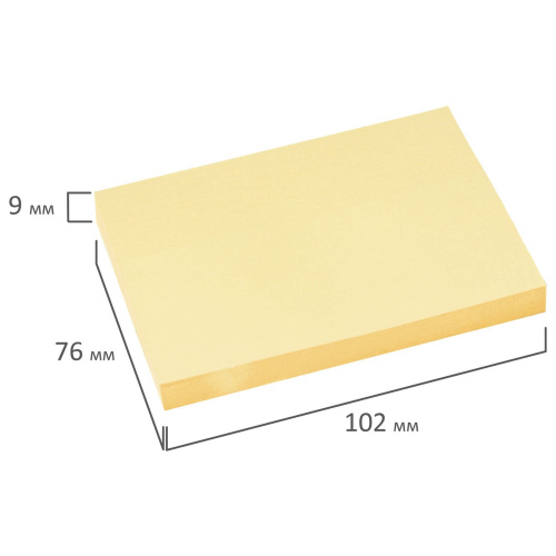 Блок самоклеящийся (стикеры) BRAUBERG, 76х102 мм, 100 л., желтый фото 6