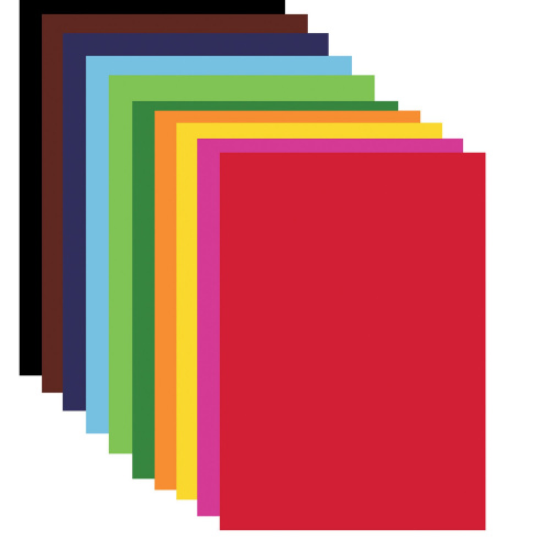 Картон цветной ЮНЛАНДИЯ "Бельчонок", А4, немелованный, 10 л., 10 цв., в папке, 200х290 мм фото 6