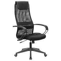 Кресло офисное BRABIX PREMIUM "Stalker EX-608 PL", ткань-сетка/кожзам, черное