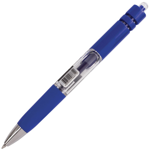 Ручка гелевая автоматическая с грипом BRAUBERG "Black Jack", трехгранная, линия письма 0,5 мм, синяя фото 8