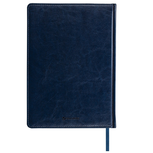 Ежедневник недатированный BRAUBERG, В5, 175х247 мм, под гладкую кожу, 160 л, темно-синий фото 9