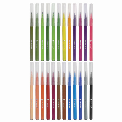 Фломастеры BRAUBERG "PREMIUM", 24 цвета, ультрасмываемые, классические, вентилируемый колпачок фото 3