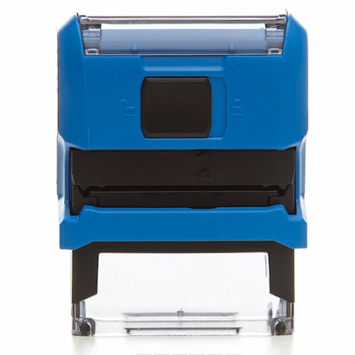 Штамп самонаборный TRODAT, 3-строчный, 38х14 мм, синий без рамки, кассы в комплекте фото 3