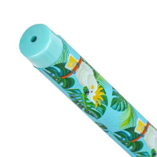 Ручка шариковая BRAUBERG SOFT TOUCH STICK "PARROTS", мягкое покрытие, узел 0,7 мм, синяя фото 4