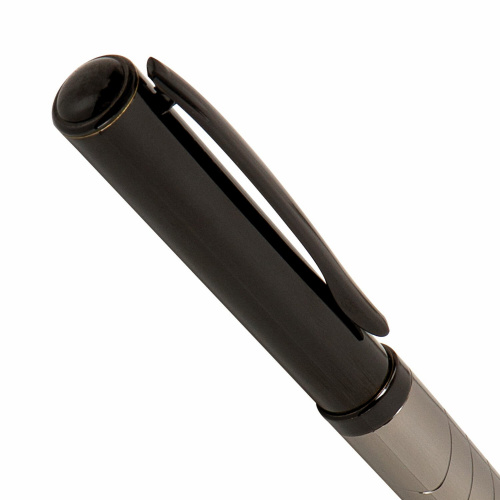 Ручка подарочная шариковая GALANT "PUNCTUM", корпус черный/оружейный металл, детали черные, синяя фото 7