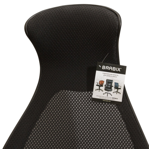 Кресло офисное BRABIX PREMIUM "Genesis EX-517", пластик черный, ткань/экокожа/сетка черная фото 3