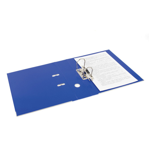 Папка-регистратор BRAUBERG "EXTRA", 75 мм, синяя, двустороннее покрытие пластик, металлич уголок фото 6