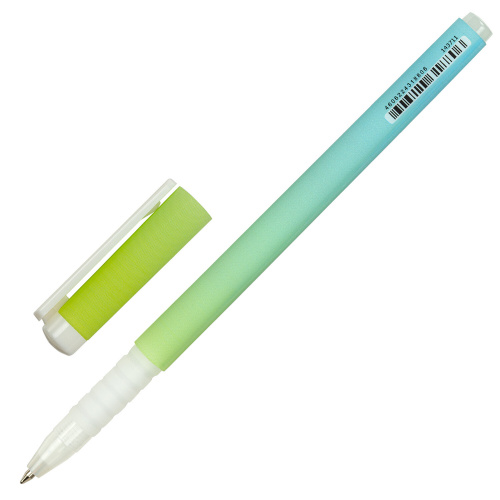 Ручка шариковая BRAUBERG SOFT TOUCH GRIP "GRADIENT PASTEL", ассорти, узел 0,7 мм, синяя фото 5