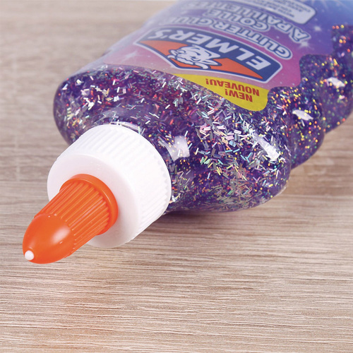 Клей для слаймов канцелярский с блестками ELMERS "Glitter Glue", 177 мл, фиолетовый фото 4