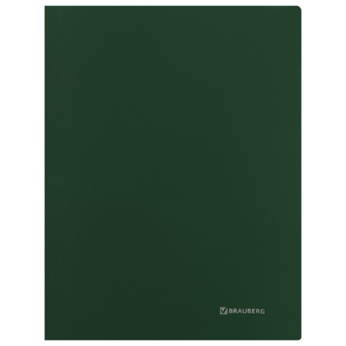 Папка с металлич скоросшивателем и внутренним карманом BRAUBERG, темно-зеленая, до 100 л, 0,6 мм фото 5
