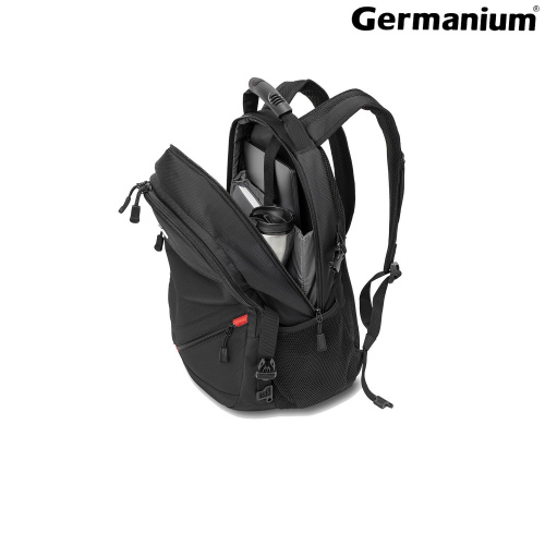 Рюкзак GERMANIUM "S-01", 47х32х20 см, универсальный, с отделением для ноутбука, влагостойкий, черный фото 4