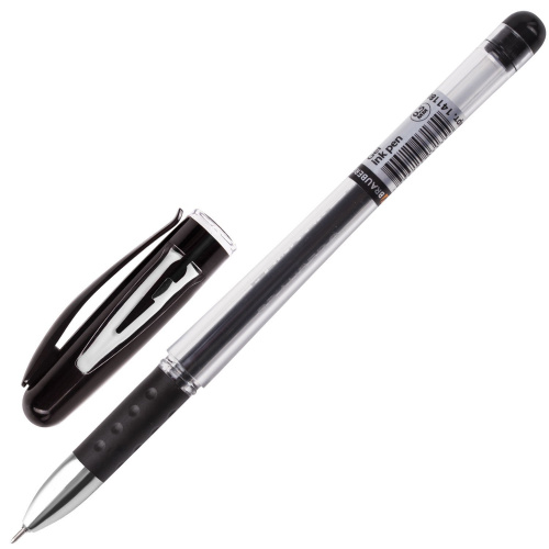Ручка гелевая с грипом BRAUBERG "Geller", узел 0,5 мм, линия письма 0,35 мм, черная фото 9