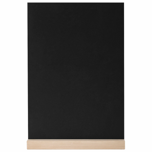 Табличка меловая настольная А5, вертикальная, на деревянной подставке, ПВХ, черная, BRAUBERG, 291299 фото 7