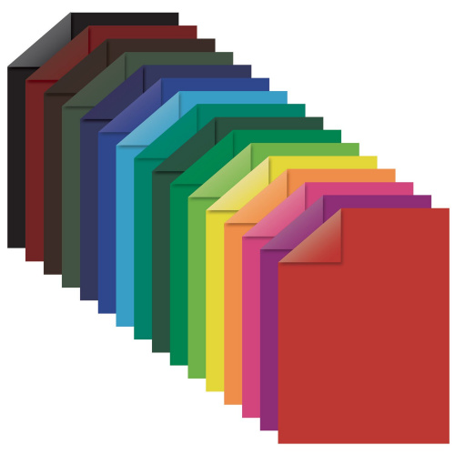 Цветная бумага ПИФАГОР "Рыбалка", А4, 2-сторон., 16 л., 16 цв., на скобе, 200х280 мм фото 5