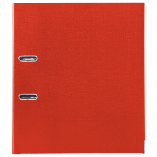 Папка-регистратор BRAUBERG, покрытие пластик, 50 мм, с уголком, красная фото 3