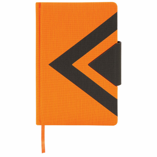 Ежедневник недатированный BRAUBERG, А5, 138x213 мм, под кожу, застежка 160 л., оранжевый/черный фото 8
