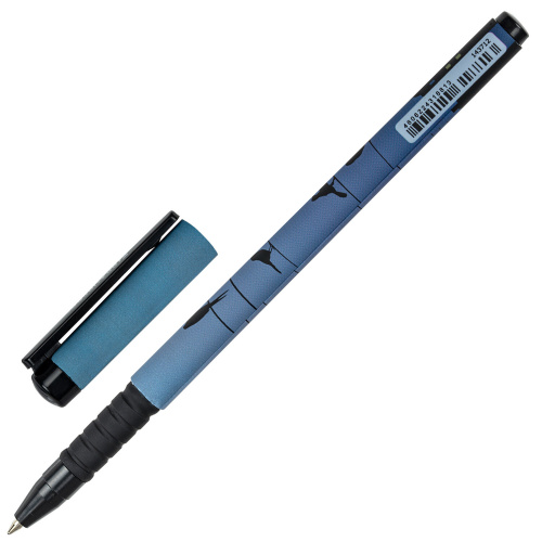 Ручка шариковая BRAUBERG SOFT TOUCH GRIP "NIGHT CITY", узел 0,7 мм, синяя фото 5