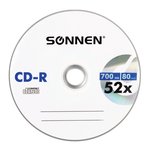 Диски CD-R SONNEN, 700 Mb 52x Cake Box, 50 шт. фото 2