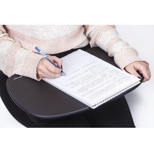 Подставка-столик с мягкими подушками, для ноутбука и творчества BRAUBERG, 430х330 мм, черный фото 3