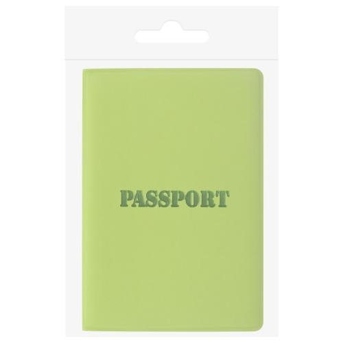 Обложка для паспорта STAFF "ПАСПОРТ", мягкий полиуретан, салатовая фото 2