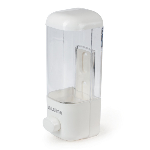 Диспенсер для жидкого мыла LAIMA, 0,5 л, белый, ABS-пластик фото 7