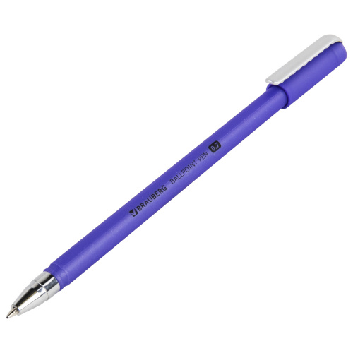 Ручка шариковая BRAUBERG SOFT TOUCH STICK "METALLIC", корпус ассорти, узел 0,7 мм, синяя фото 6