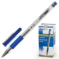Ручка шариковая с грипом BEIFA, корпус прозрачный, узел 0,7 мм, линия письма 0,5 мм, синяя