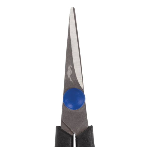 Ножницы для хобби и рукоделия ОСТРОВ СОКРОВИЩ, 120 мм, 3-х сторонняя заточка, черно-синие фото 7