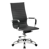Кресло офисное BRABIX "Energy EX-509", экокожа, хром, черное
