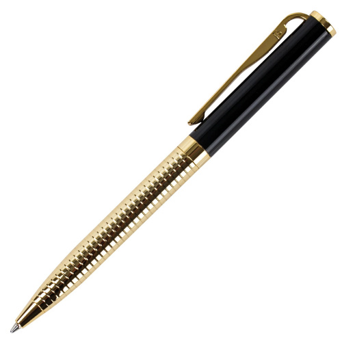 Ручка подарочная шариковая GALANT "Black Melbourne", корпус золотистый с черным, синяя фото 8