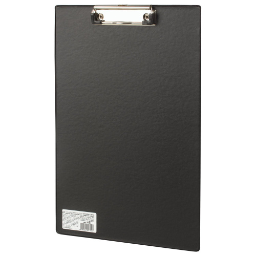 Доска-планшет BRAUBERG "Comfort", с прижимом, А4, картон/ПВХ, черная