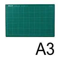 Коврик-подкладка настольный для резки KW-trio, А3, сантиметровая шкала, зеленый