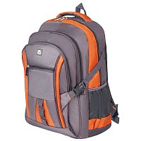 Рюкзак BRAUBERG "SpeedWay 2", 25 л, размер 46х32х19 см, ткань, серо-оранжевый