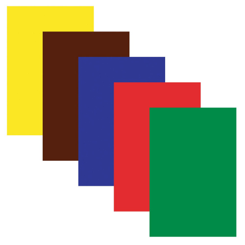 Цветная бумага ЮНЛАНДИЯ, А4, мелованная самоклеящаяся, 5 л., 5 цв., 80 г/м2 фото 2